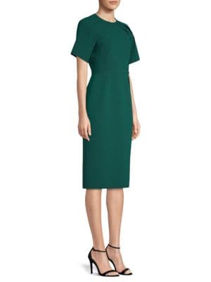 green emerald velvet dress SMUDGED CANVAS SILK TWILL SHIRTDRESS WITH BELT  Jason Wu Studio