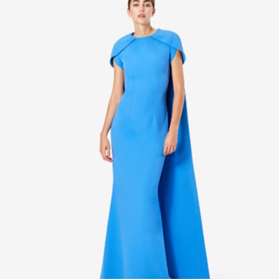 Safiyaa 'Gingko' Cape Dress Safiyaa 'Gingko' Cape Dress