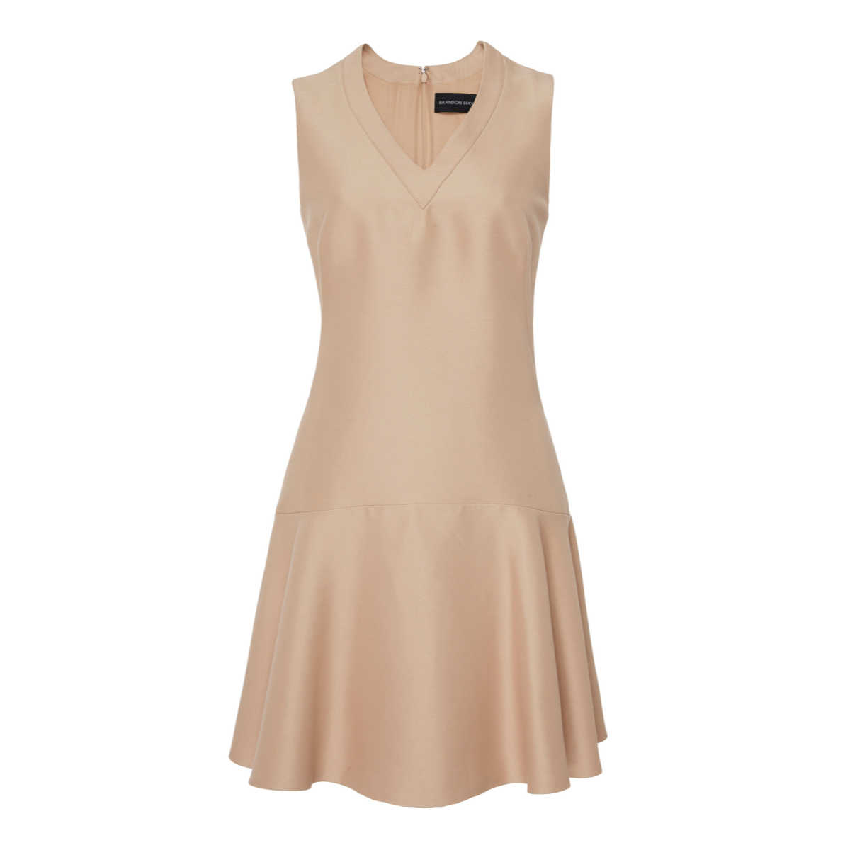 brandon maxwell brown dress Brandon Maxwell Plaid Wool Midi Halter Dress in Brown