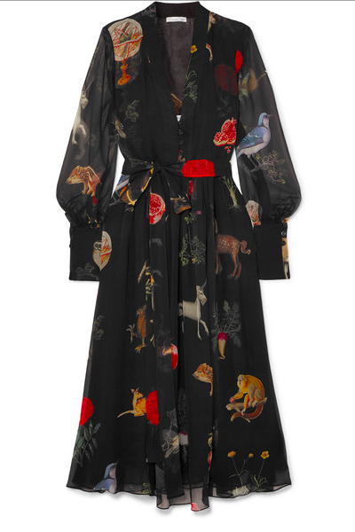 Oscar de la Renta Chiffon Dress Meghan Sussex