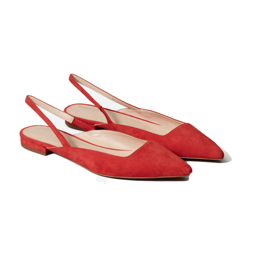 Everlane 'The Editor' Slingback Flats in Persimmon - Meghan's Mirror