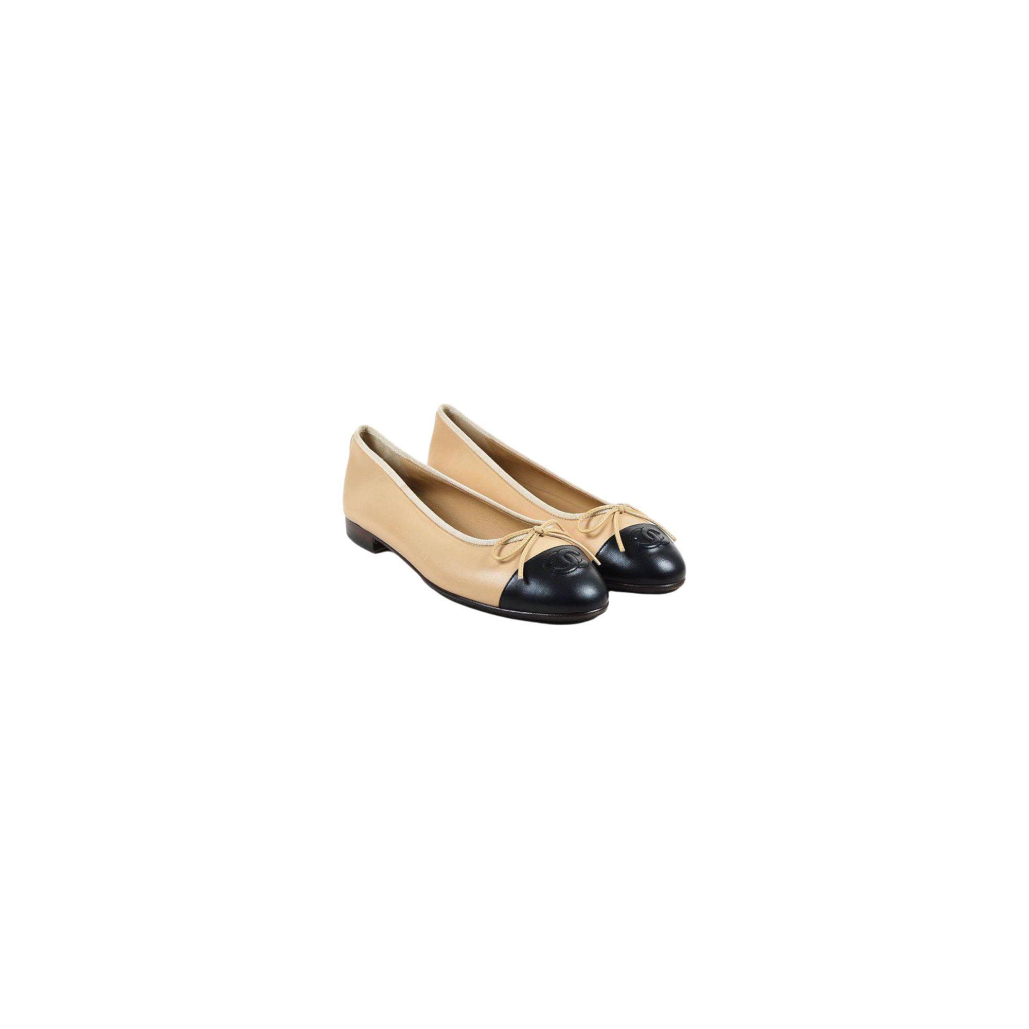 Zara Classic Ballet Flats cream-black casual look Shoes Ballerinas 