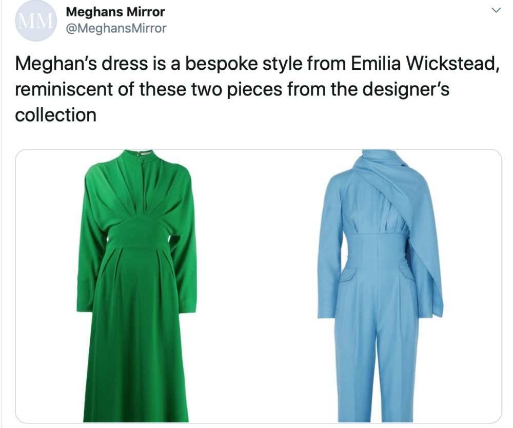 Emila Wickstead 'Bespoke' Green Dress - Meghan's Mirror